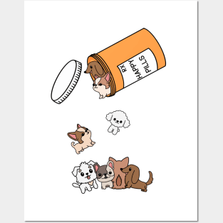 Happy Puppy Pills Prescription Posters and Art